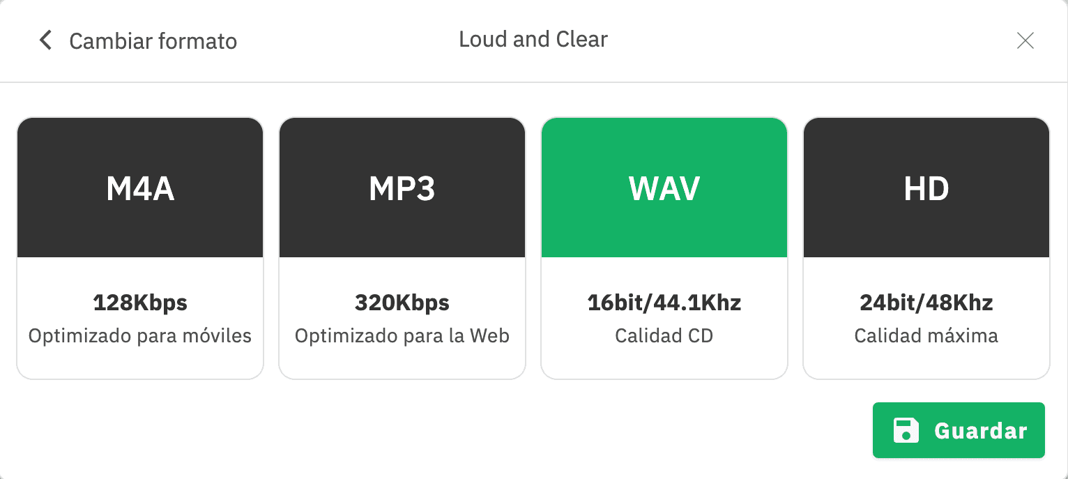Preview your track before saving your master.