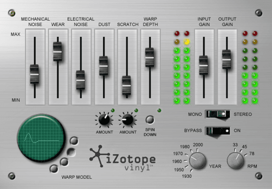 The Izotope Vinyl free VST plugin
