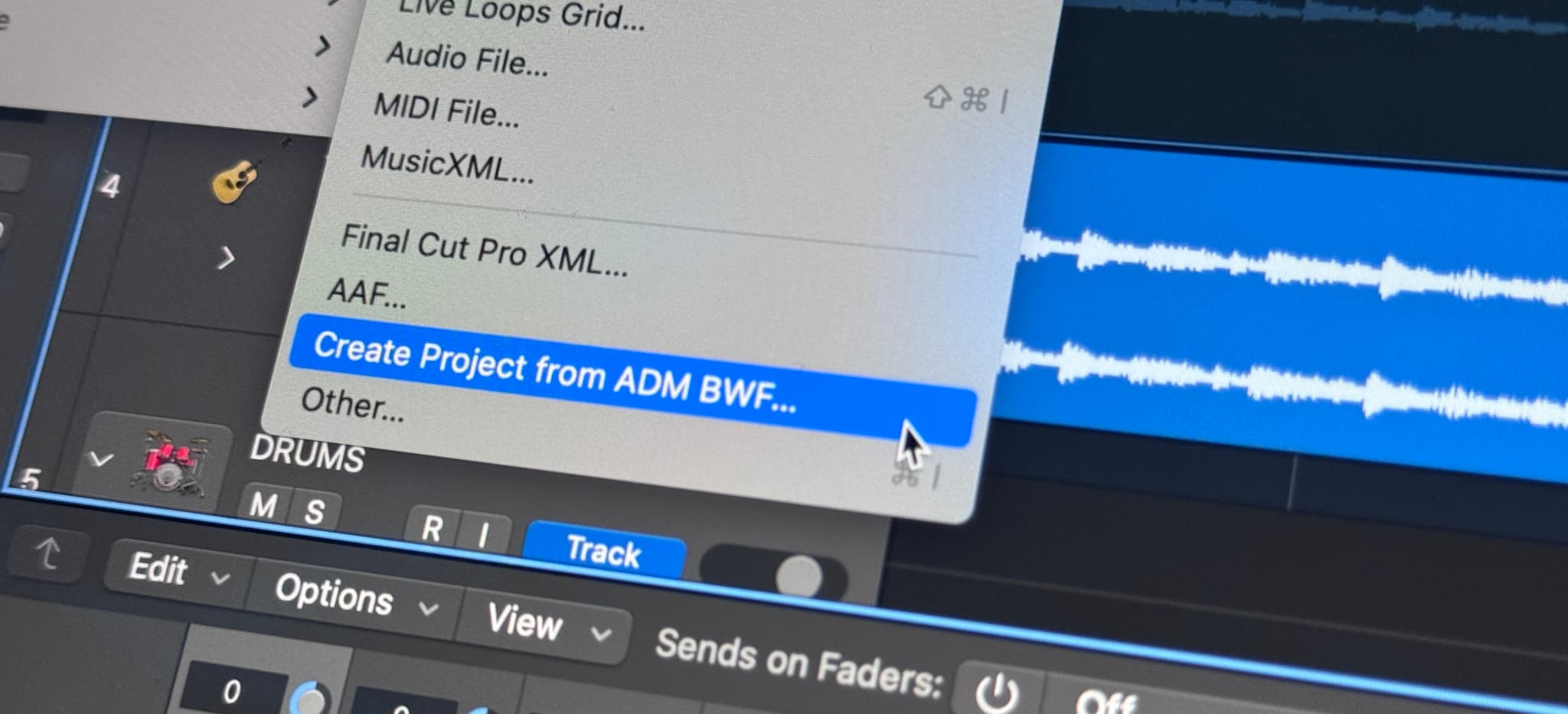 ADM project in Logic Pro