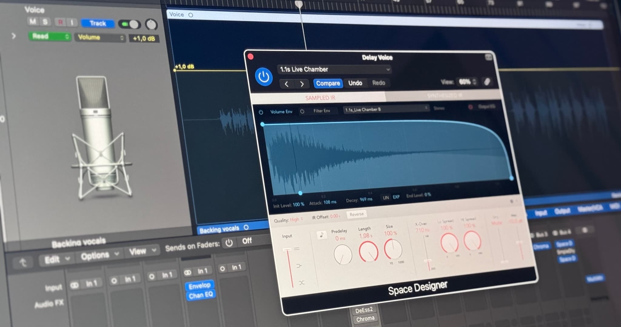 Space Designer Plugin in Logic Pro